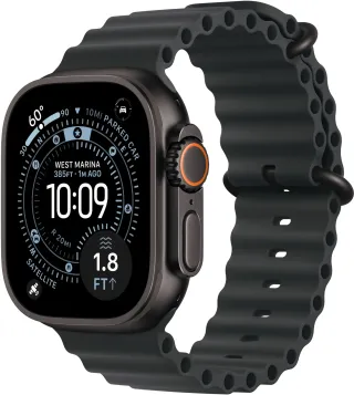 Apple Watch Ultra 3 49 mm GPS + Cellular — titanio negro, Ocean Band