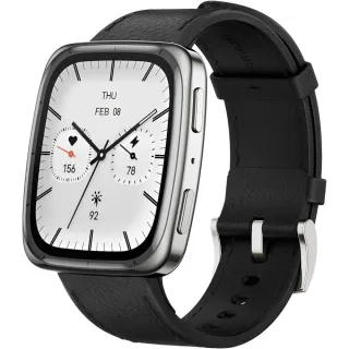 Amazfit Active 2 Square — Black, correa de cuero