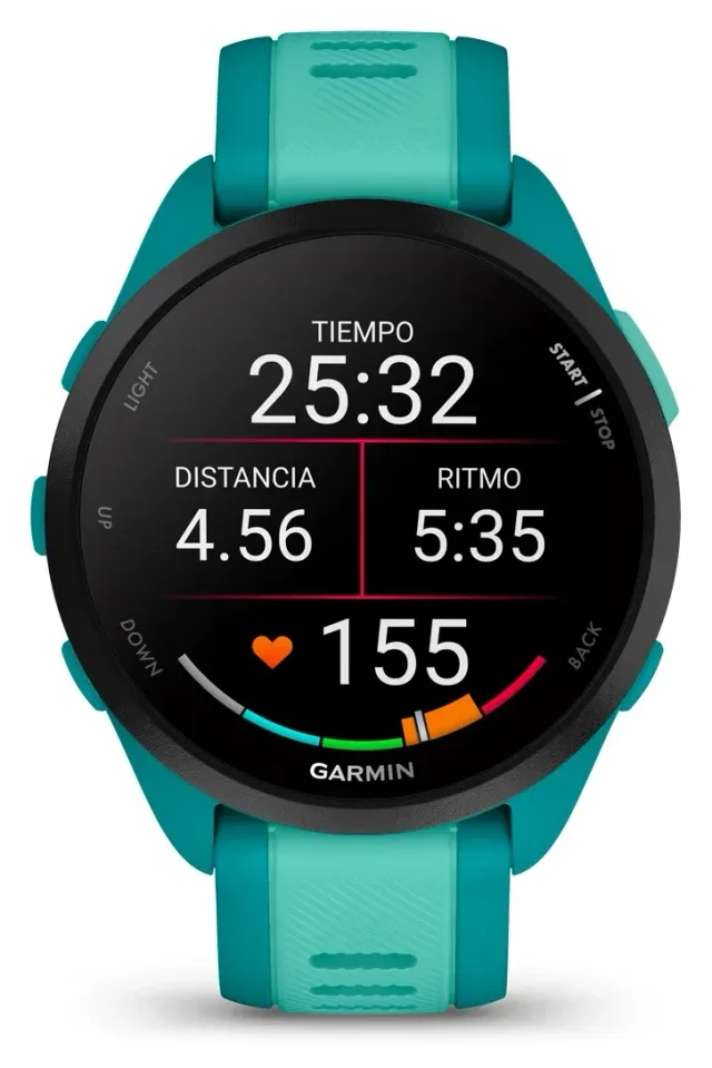 Garmin Forerunner 165 Music — Turquoise/Aqua, vista 2