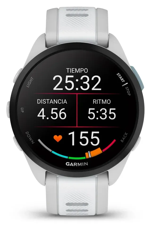 Garmin Forerunner 165 Music — Mist Gray/Whitestone, vista 2