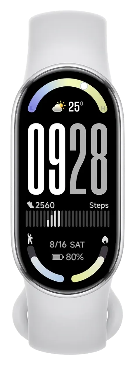 Xiaomi Smart Band 10 — Glacier Silver, vista 2