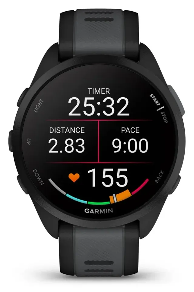 Garmin Forerunner 165 — Black/Slate Gray, vista 2