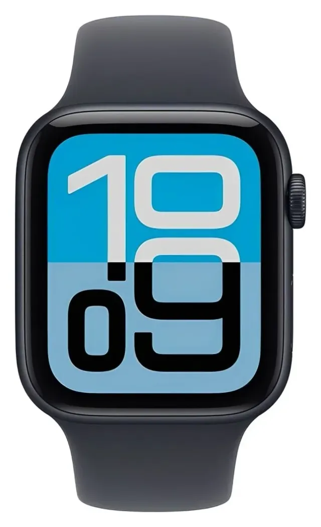 Apple Watch SE 3 44 mm — Midnight, correa M/L, vista 2