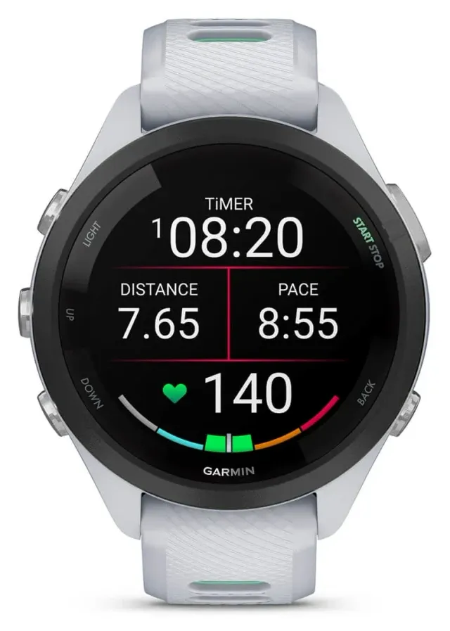 Garmin Forerunner 265S — Whitestone/Neo Tropic, vista 2