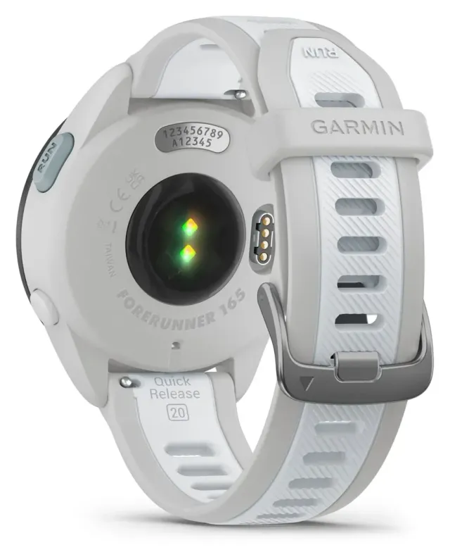 Garmin Forerunner 165 Music — Mist Gray/Whitestone, vista 3