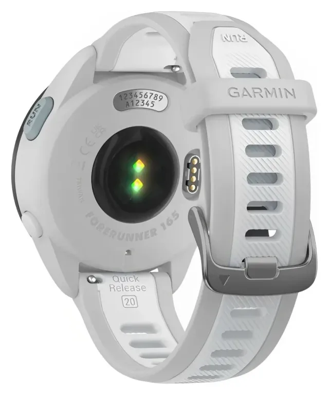 Garmin Forerunner 165 — Mist Gray/Whitestone, vista 3