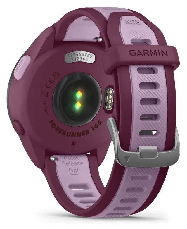 Garmin Forerunner 165 Music — Berry/Lilac, vista 3