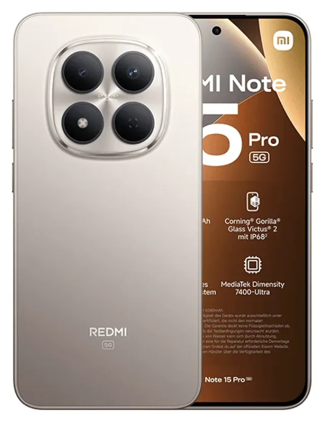 Xiaomi Redmi Note 15 Pro 5G 256 GB 8 GB RAM Titanium