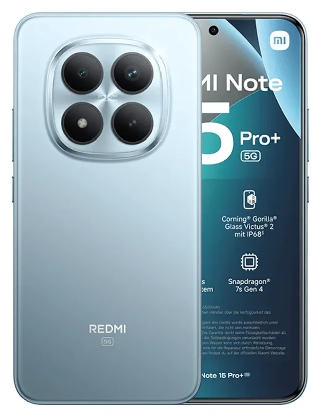 Xiaomi Redmi Note 15 Pro+ 5G 256 GB 8 GB RAM Blue, vista 2