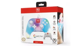 Control con cable PowerA Advantage Lumectra para Switch 2 — Blanco