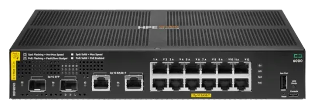 HPE Aruba CX 6000 12G PoE 2SFP