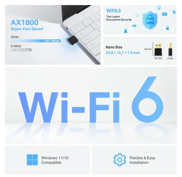 TP-Link Archer TX20U Nano, vista 2