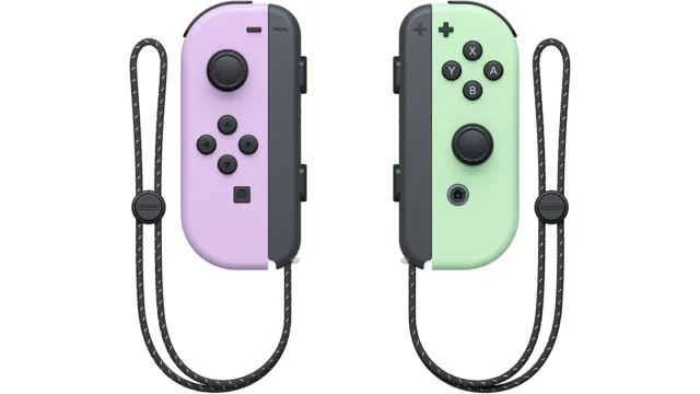Joy-Con (L)/(R) de Nintendo Switch — Pastel Purple / Pastel Green, vista 2