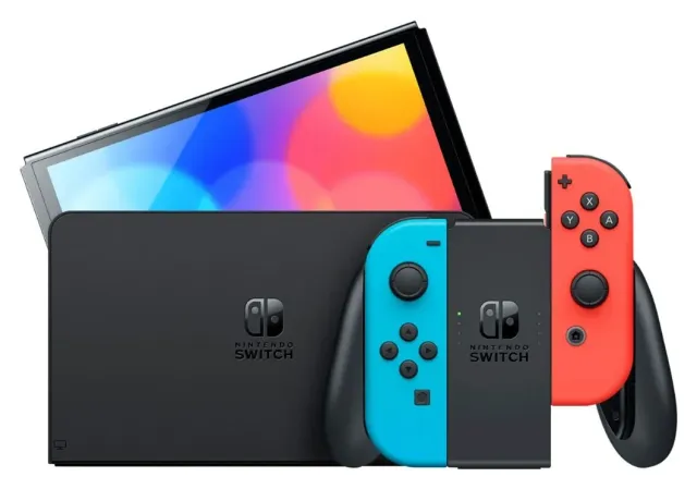 Nintendo Switch OLED 64 GB neón (HEG-S-KABAA), vista 2
