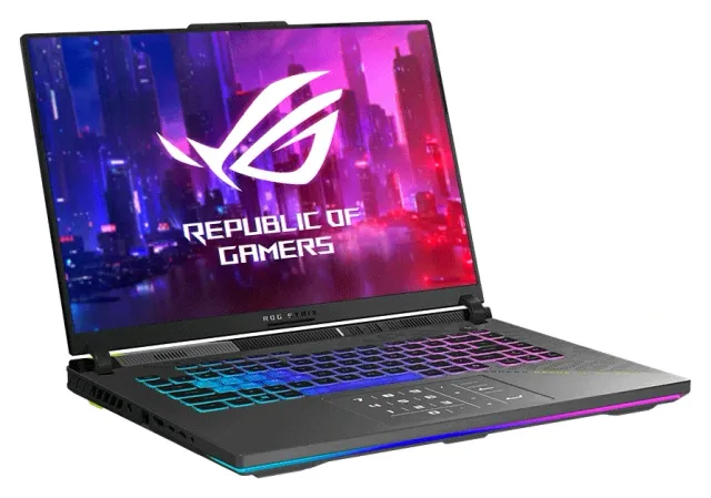 ASUS ROG Strix G16 — RTX 5070 a 100 W, 165 Hz, vista 2