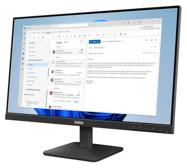 Lenovo ThinkVision S24-4E 24", vista 2