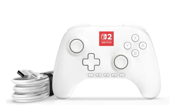 Control con cable PowerA Advantage Lumectra para Switch 2 — Blanco, vista 2
