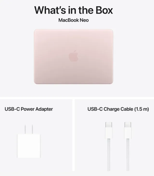 Apple MacBook Neo 13" — 256 GB, Blush, vista 3