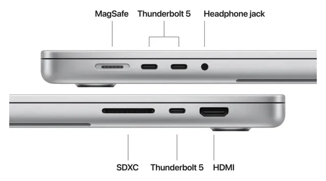 Apple MacBook Pro 16" M5 Max — 48 GB, 2 TB, Silver, vista 3
