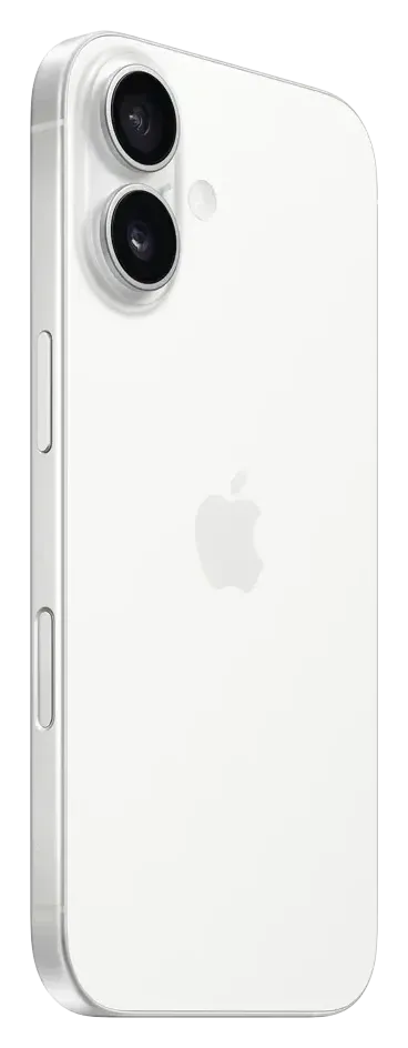 Apple iPhone 16 128 GB White (Chip + eSIM · A3287), vista 3