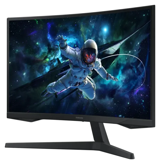 Samsung Odyssey G55C 32" QHD curvo, vista 3