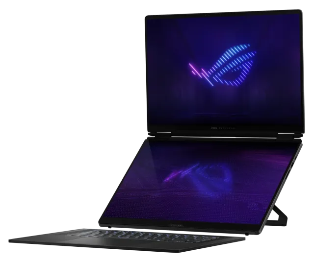 ASUS ROG Zephyrus Duo — doble OLED de 16", RTX 5090, vista 3