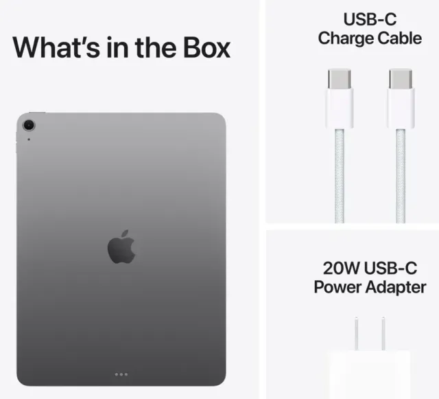 Apple iPad Air 13" M3 — 256 GB, Space Gray, vista 3