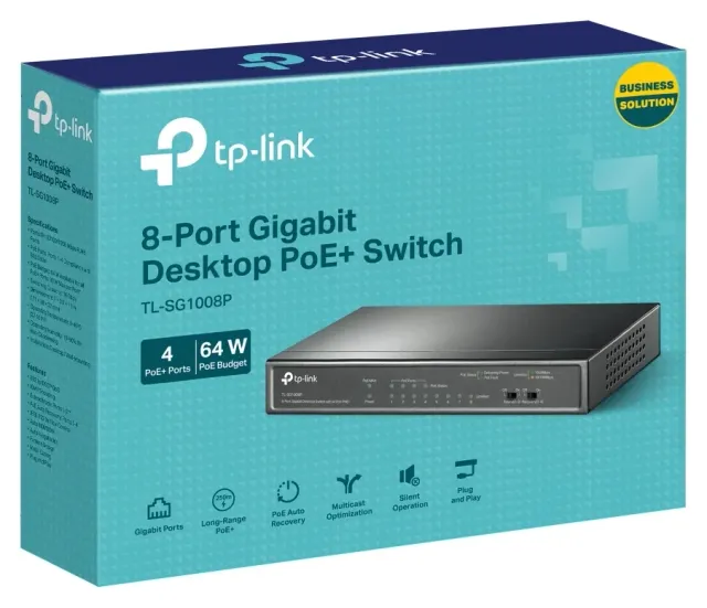 TP-Link Switch TL-SG1008P, vista 3
