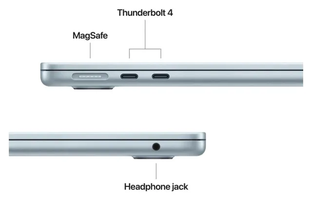 Apple MacBook Air 13" M5 — 1 TB, Sky Blue, vista 3