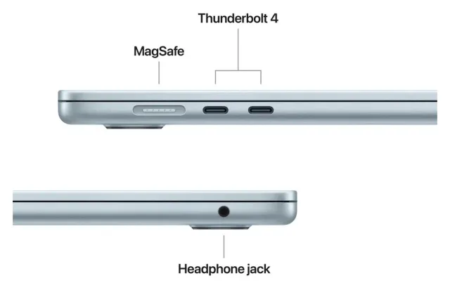 Apple MacBook Air 15" M5 — 512 GB, Sky Blue, vista 3