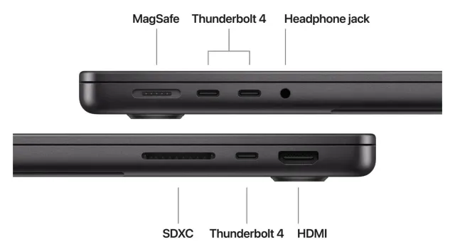 Apple MacBook Pro 14" M5 — 24 GB, 1 TB, Space Black, vista 3