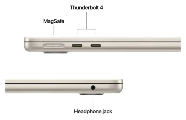Apple MacBook Air 13" M5 — 512 GB, Starlight, vista 3