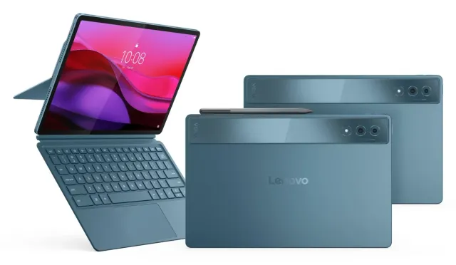 Lenovo Yoga Tab Plus 12,7" con teclado — 256 GB, Tidal Teal, vista 3