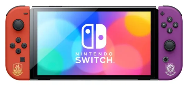 Nintendo Switch OLED 64 GB edición Pokémon Escarlata y Púrpura (HEG-S-KEAAA), vista 3