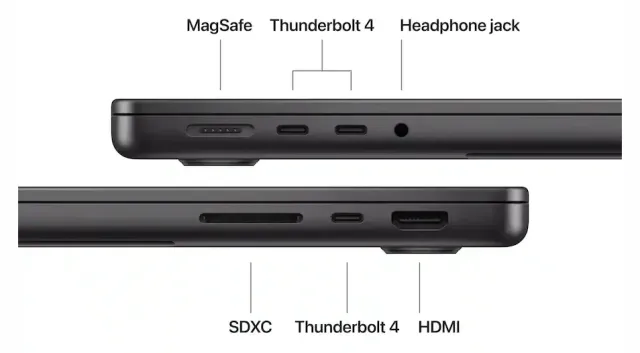 Apple MacBook Pro 14" M5 — 1 TB, Space Black, vista 3