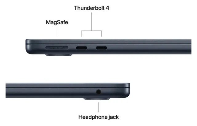 Apple MacBook Air 13" M5 — 512 GB, Midnight, vista 3