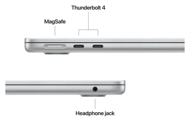 Apple MacBook Air 13" M5 — 512 GB, Silver, vista 3