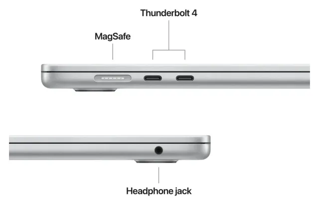 Apple MacBook Air 15" M5 — 1 TB, Silver, vista 3