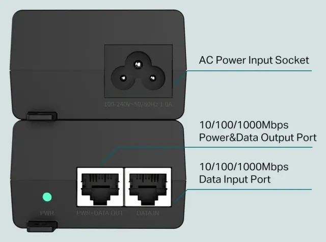TP-Link Inyector TL-POE160S, vista 3