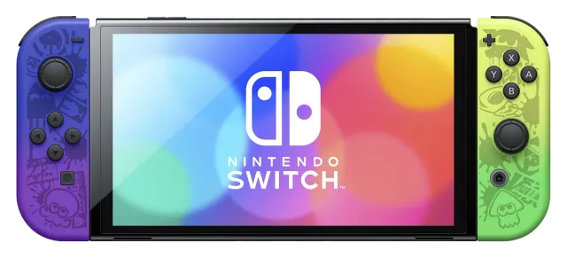 Nintendo Switch OLED 64 GB edición Splatoon 3 (HEG-S-KCAAA), vista 3
