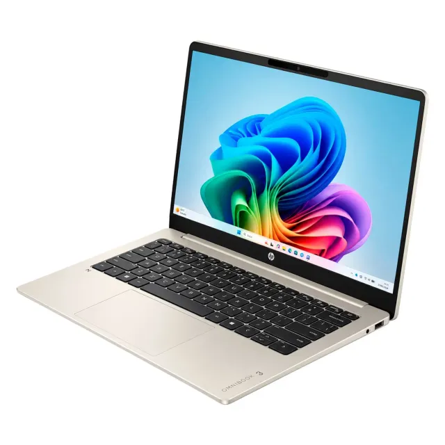 HP OmniBook 3 14" — Snapdragon X, 16 GB, 512 GB, Warm Gold, vista 3