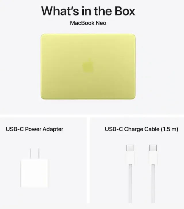 Apple MacBook Neo 13" — 256 GB, Citrus, vista 4