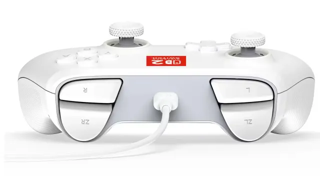 Control con cable PowerA Advantage Lumectra para Switch 2 — Blanco, vista 4