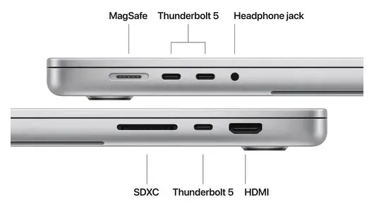 Apple MacBook Pro 16" M5 Pro 18 núcleos — 1 TB, Silver, vista 4