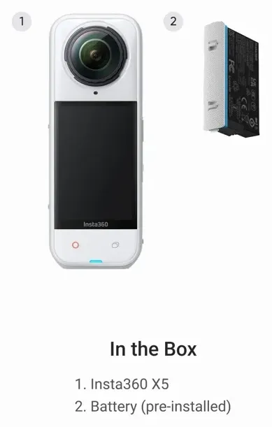 Insta360 X5 Standard Bundle Blanco, vista 4