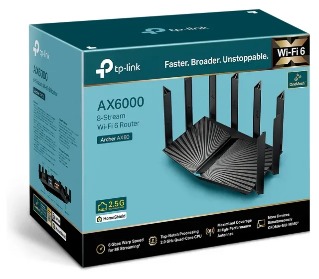 TP-Link Archer AX80, vista 4