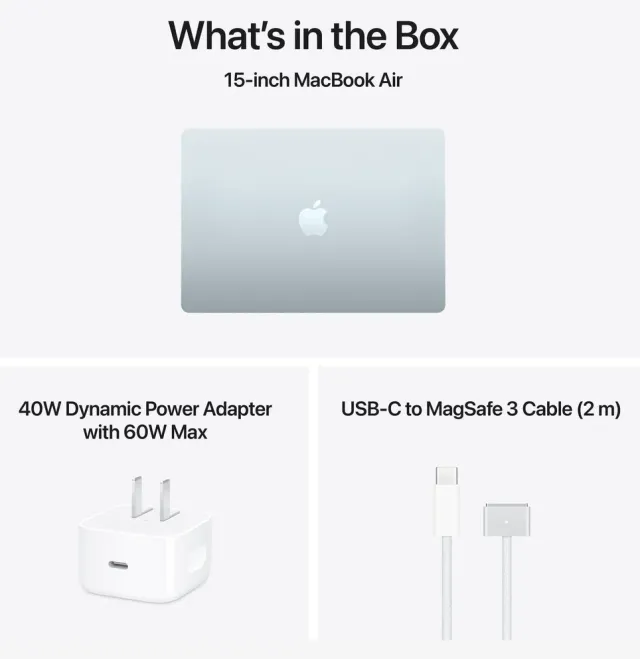 Apple MacBook Air 15" M5 — 512 GB, Sky Blue, vista 4