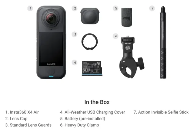 Insta360 X4 Air Motorcycle Bundle, vista 4