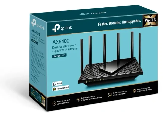 TP-Link Archer AX73, vista 4