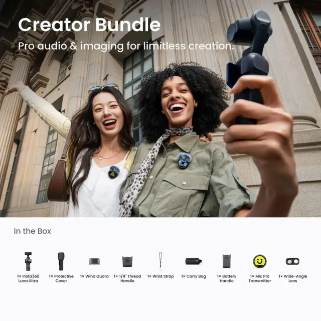 Insta360 Luna Ultra Creator Bundle Negro, vista 4